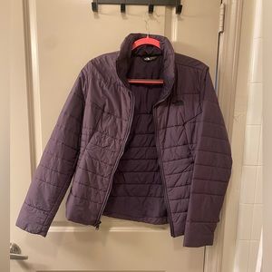 North face purple puffer jacket
